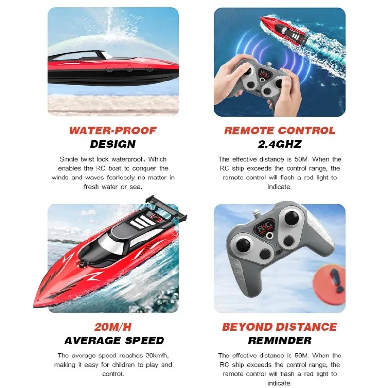 2.4G RC Boat High Speed Remote - Kids Toys Company ulasan dan harga