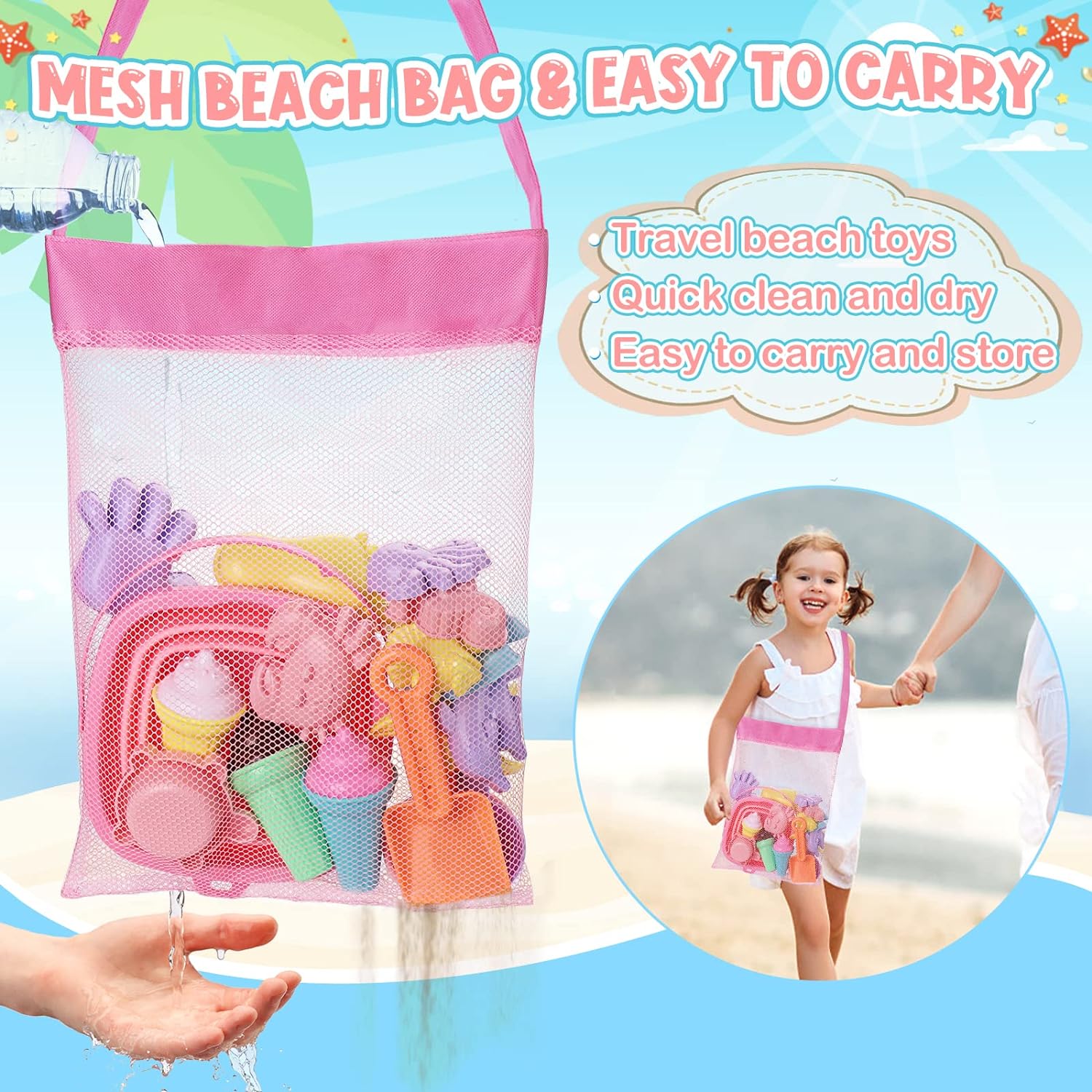 20pcs Beach Toys Set for Kids  - Kinetic Sand Mold ulasan dan harga