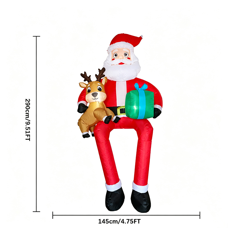 9.5ft Sitting Santa Claus Xmas - Kids Yard Toys ulasan dan harga