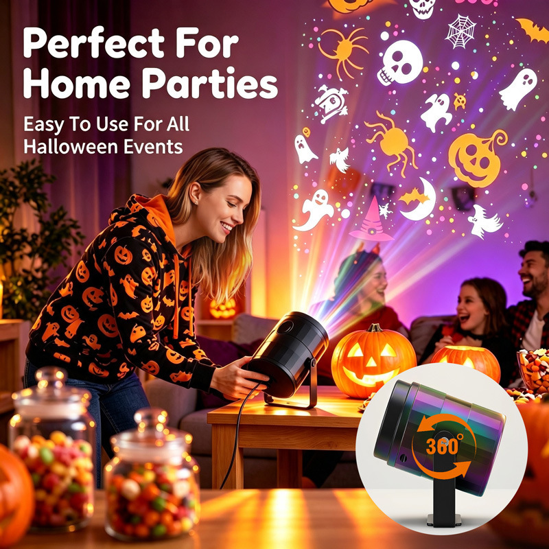 Halloween Christmas LED Projec - Kids Yard Toys ulasan dan harga