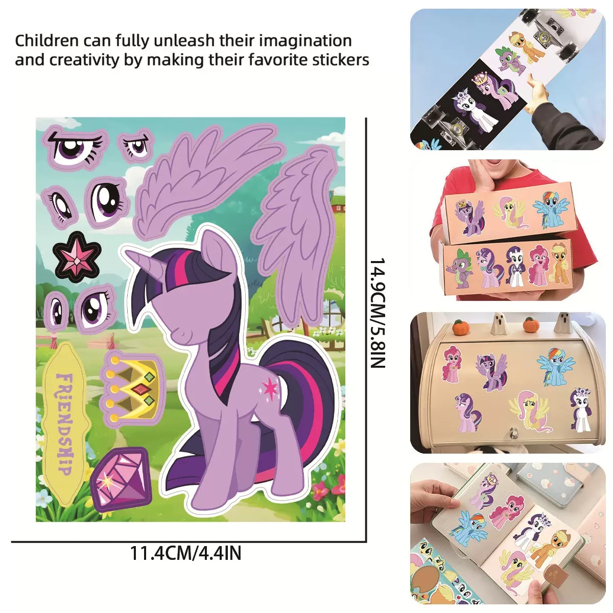 8/16PCS My Little Pony Sticker - Kids Toys Png ulasan dan harga