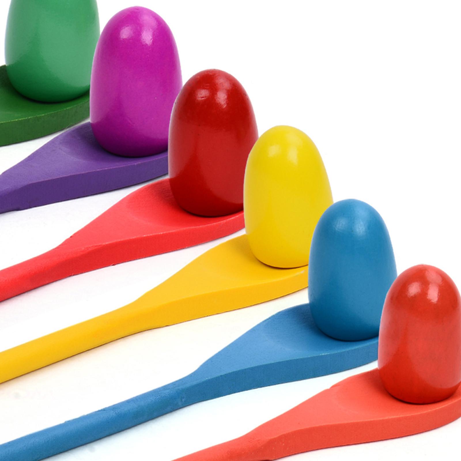6 Pieces Egg Spoon Race Game H - Kids Yard Toys ulasan dan harga